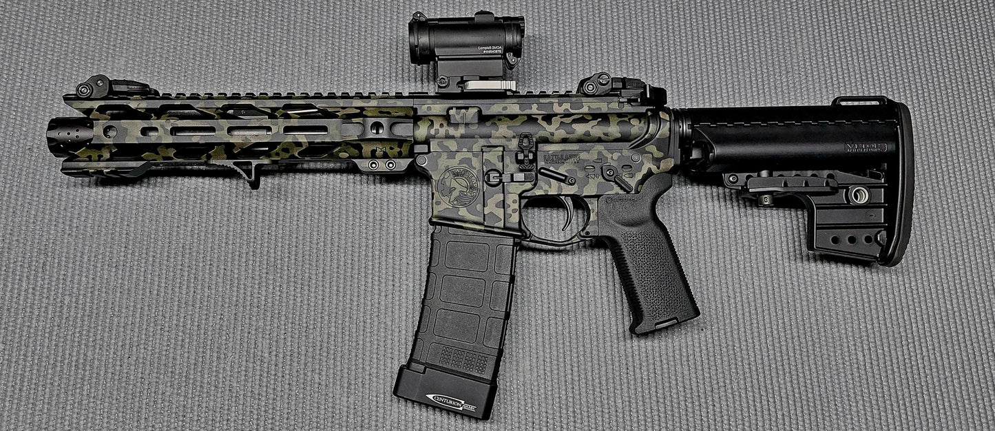 Flecktarn Camo High Heat Vinyl Stencil Kit - 2x 11"x6" Sheets Durable, Easy, Heat Resistant, Avery Stencil Vinyl, Cerakote Stencil