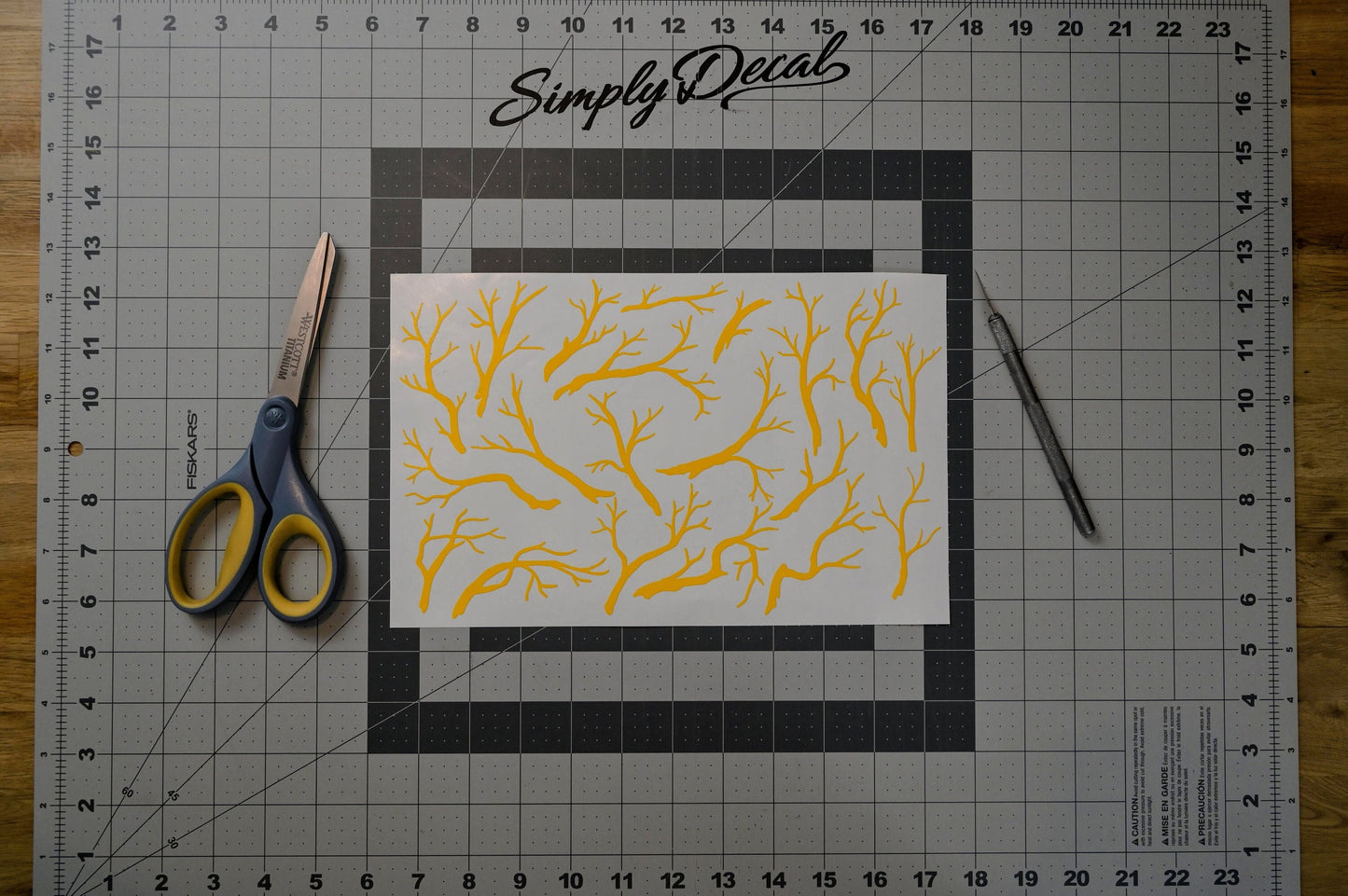 Rustic Branches High Heat Vinyl Stencil Kit - 2x 11"x6" Sheets Durable Easy to Use and Heat Resistant, Avery Stencil Vinyl, Cerakote Stencil