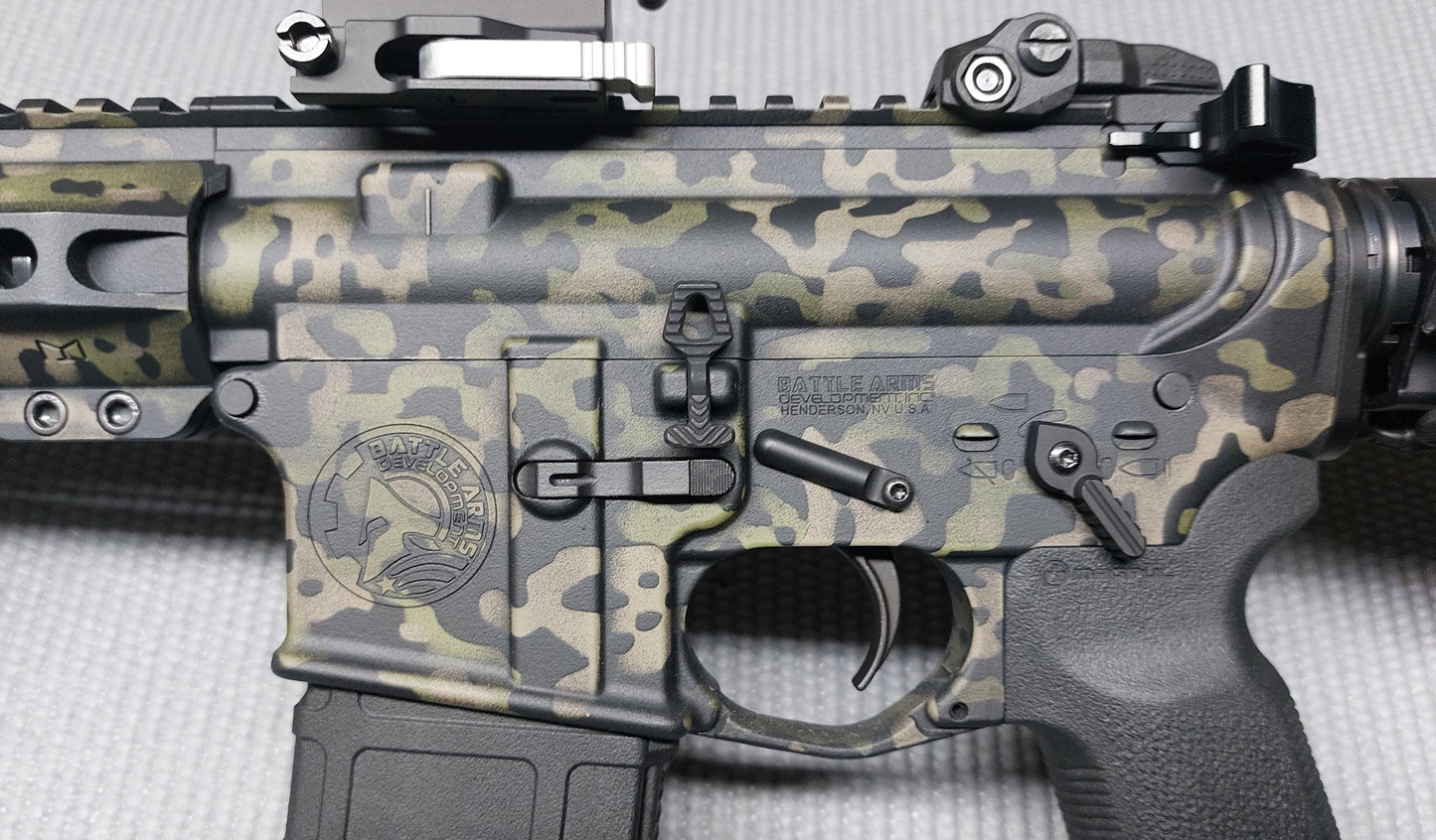 Flecktarn Camo High Heat Vinyl Stencil Kit - 2x 11"x6" Sheets Durable, Easy, Heat Resistant, Avery Stencil Vinyl, Cerakote Stencil
