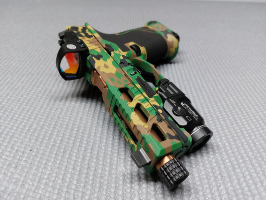 Flecktarn Camo High Heat Vinyl Stencil Kit - 2x 11"x6" Sheets Durable, Easy, Heat Resistant, Avery Stencil Vinyl, Cerakote Stencil