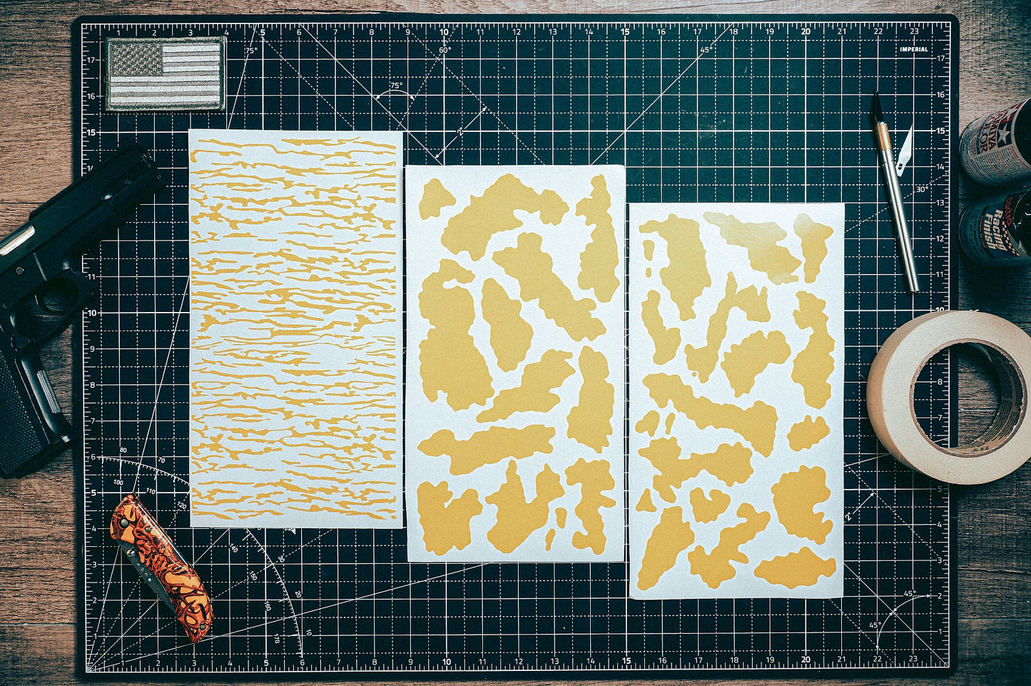 Swampland Camo digital stencil cut file by Stencil Craft — instant download for Cricut and Silhouette cutting machines