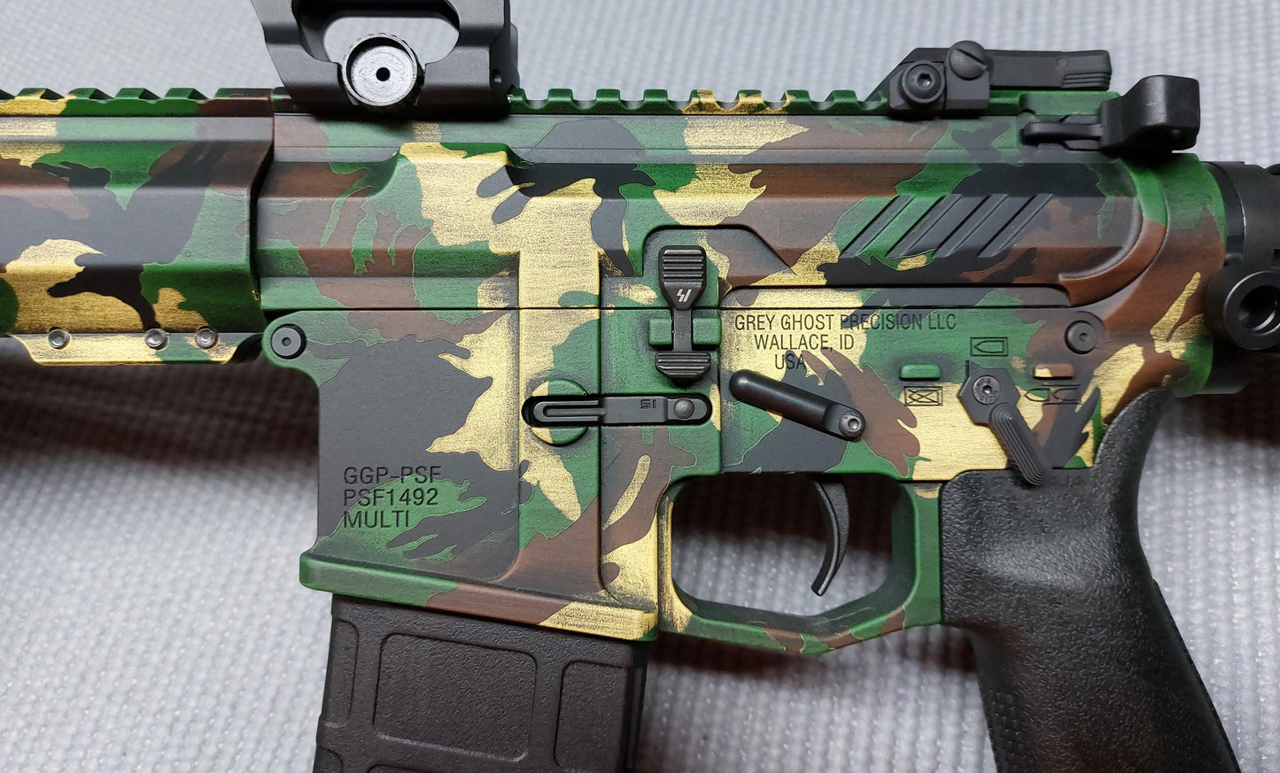 Brushstroke Camouflage High Heat Vinyl Stencil Kit - 2x 11"x6" Sheets Durable, Easy to Use, Avery Stencil Vinyl, Cerakote Stencil