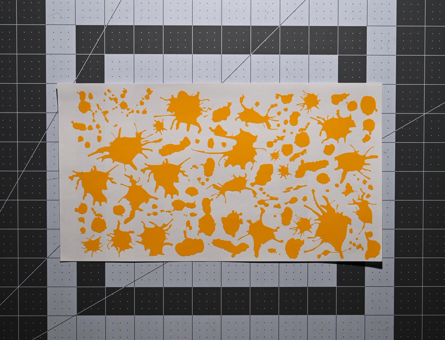 Paint Blood Splatter High Heat Vinyl Stencil Kit - 2x 11"x6" Sheets Durable Easy to Use and Heat Resistant, Avery Vinyl, Cerakote Stencil