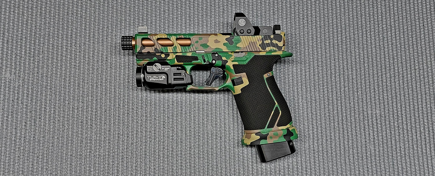 Flecktarn Camo High Heat Vinyl Stencil Kit - 2x 11"x6" Sheets Durable, Easy, Heat Resistant, Avery Stencil Vinyl, Cerakote Stencil