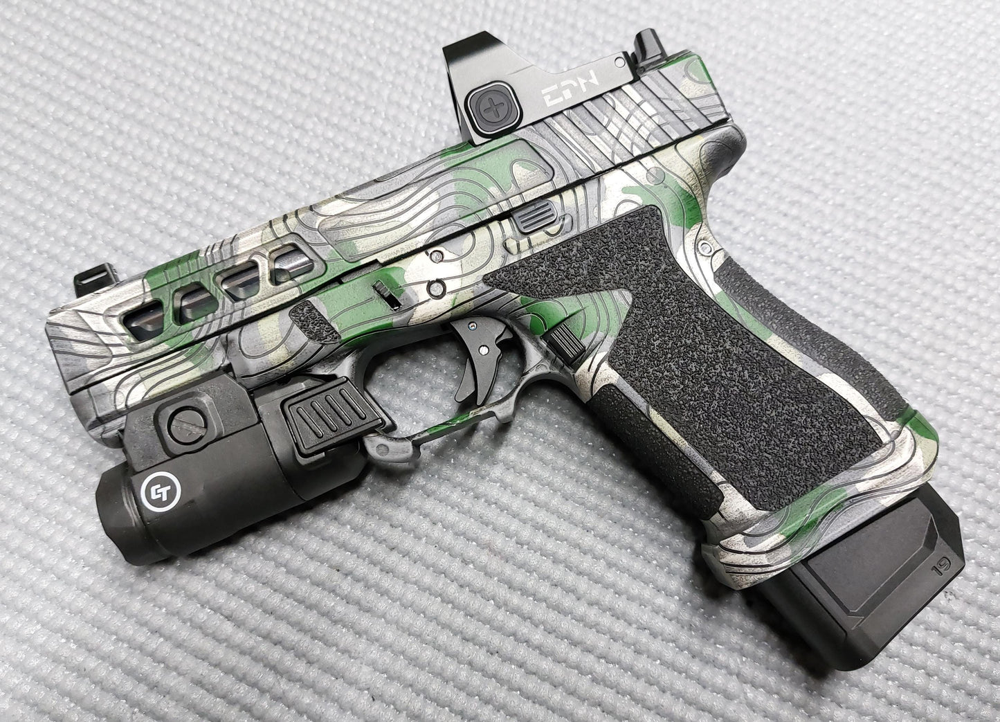 Topographic Camo High Heat Vinyl Stencil Kit - 2x 11"x6" Sheets Durable, Easy to Use, Avery Stencil Vinyl, Cerakote Stencil