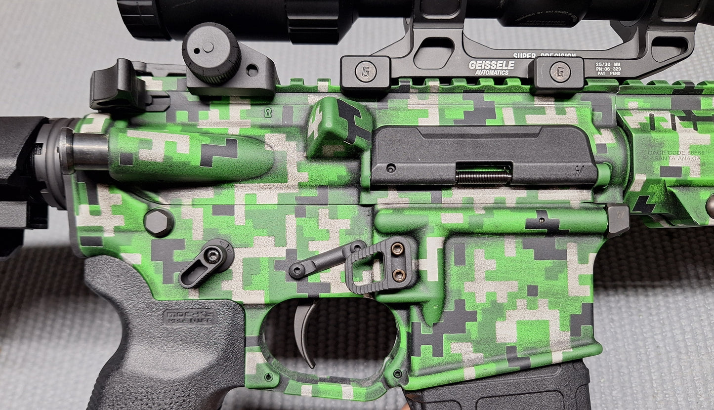 Digital Camo High Heat Vinyl Stencil Kit - 2x 11"x6" Sheets Durable, Easy to Use, and Heat Resistant, Avery Stencil Vinyl, Cerakote Stencil