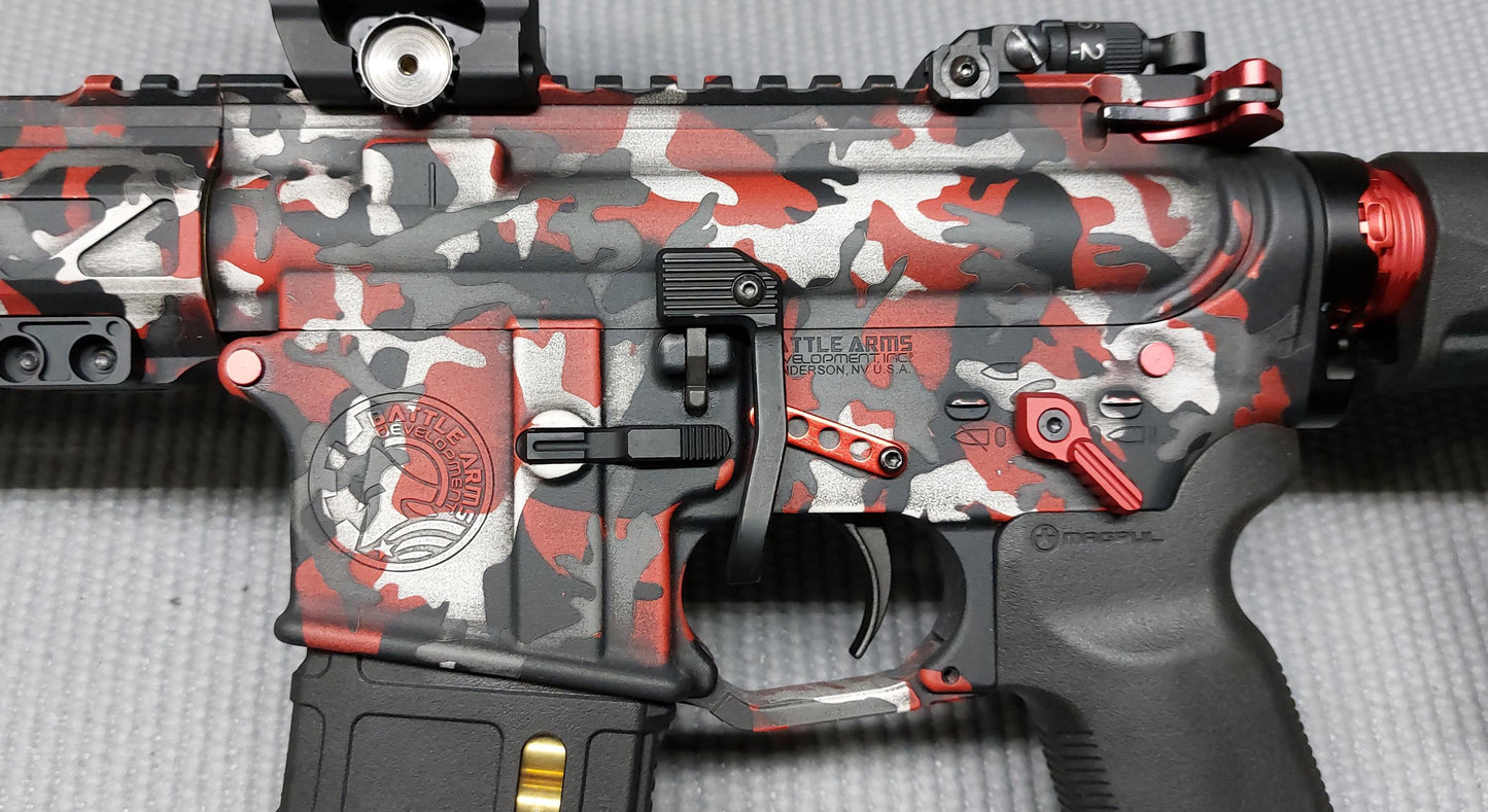 M81 Woodland Camo High Heat Vinyl Stencil Kit - 3x 11"x6" Sheets Durable, Easy, and Heat Resistant, Avery Stencil Vinyl, Cerakote Stencil