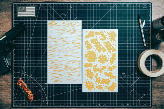 Bulgaria Frogskin Camo High Heat Vinyl Stencil Kit - 2x 11"x6" Sheets Durable, Easy, Heat Resistant, Avery Stencil Vinyl, Cerakote Stencil