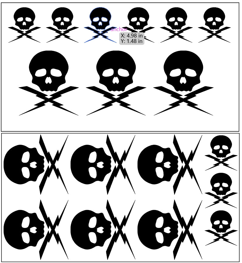 Skull N Lightning high-heat vinyl stencil kit by Stencil Craft, yellow paint mask vinyl for Cerakote and DuraCoat finishes