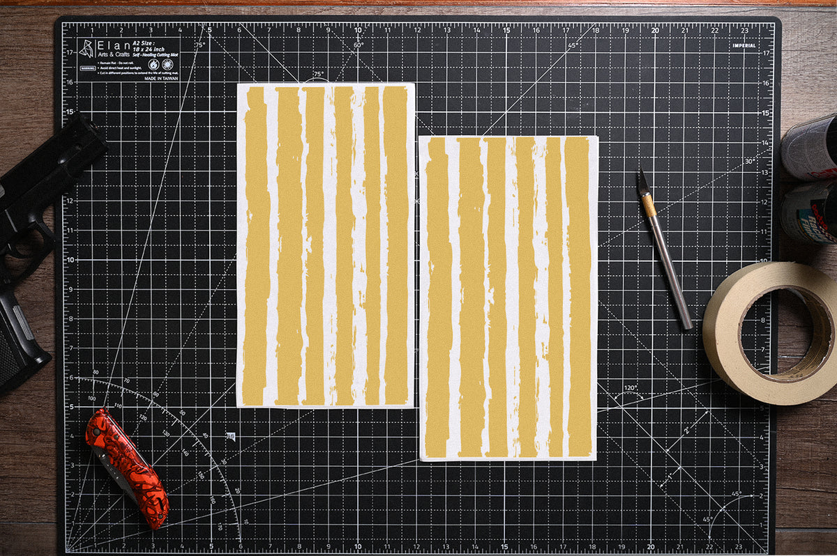 Distressed Stripes — High-Heat Vinyl Stencil Kit