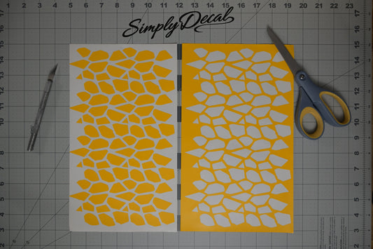 Giraffe Print High Heat Vinyl Stencil Kit - 2x 11"x6" Sheets Durable, Easy to Use, and Heat Resist, Avery Stencil Vinyl, Cerakote Stencil