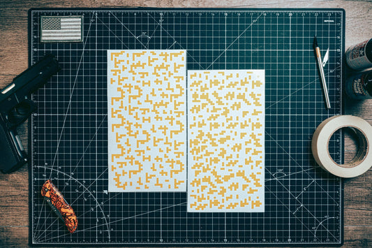 Digital Camo High Heat Vinyl Stencil Kit - 2x 11"x6" Sheets Durable, Easy to Use, and Heat Resistant, Avery Stencil Vinyl, Cerakote Stencil