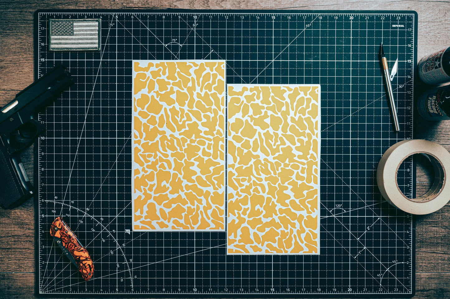 Duck Camo High Heat Vinyl Stencil Kit - 2x 11"x6" Sheets Durable Easy to Use and Heat Resistant, Avery Stencil Vinyl, Cerakote Stencil