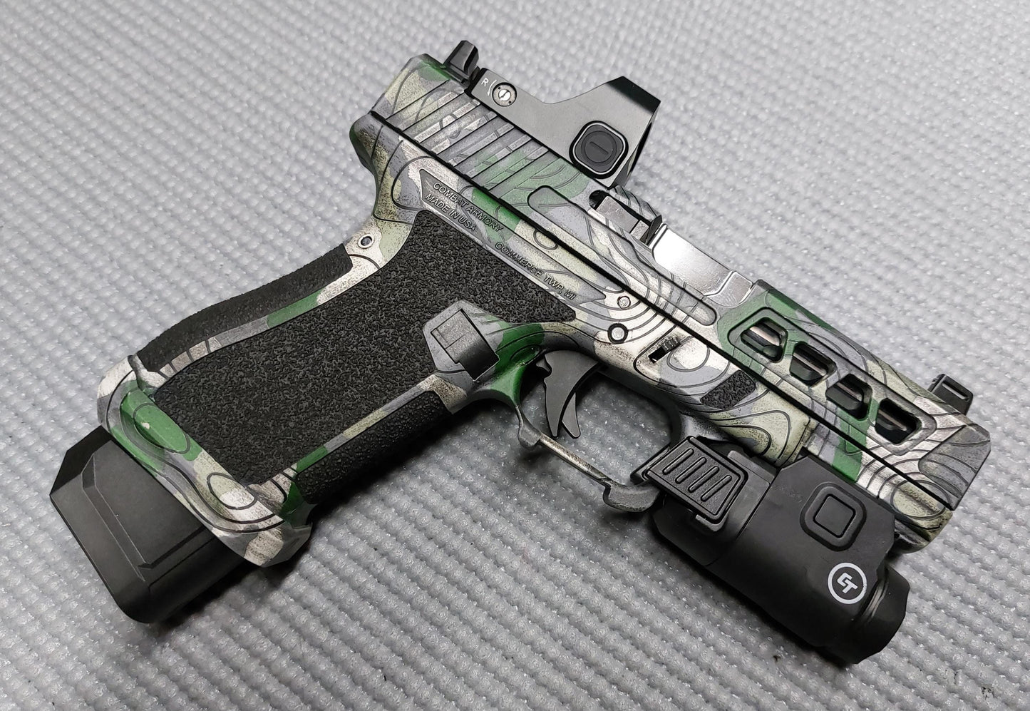 Topographic Camo High Heat Vinyl Stencil Kit - 2x 11"x6" Sheets Durable, Easy to Use, Avery Stencil Vinyl, Cerakote Stencil