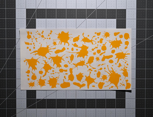Paint Blood Splatter High Heat Vinyl Stencil Kit - 2x 11"x6" Sheets Durable Easy to Use and Heat Resistant, Avery Vinyl, Cerakote Stencil