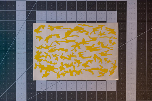 Multi Camo High Heat Vinyl Stencil Kit - 1x 5"x8" Sheets Durable, Easy to Use, and Heat Resistant, Avery Stencil Vinyl, Cerakote Stencil